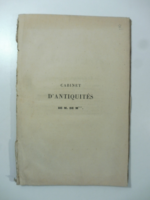 Description des vases peints et des bronzes antiques qui composent la collection de M. De M.
